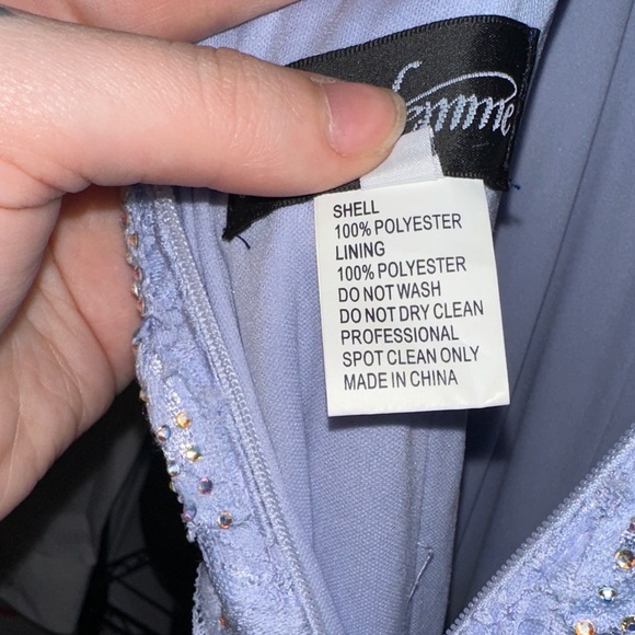 La Femme Lavender Lace Prom Dress - Picture 10 of 12